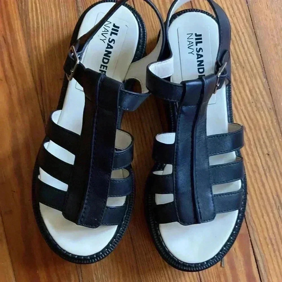 Jill Sandal navy flat form sandal - Picture 2 of 8